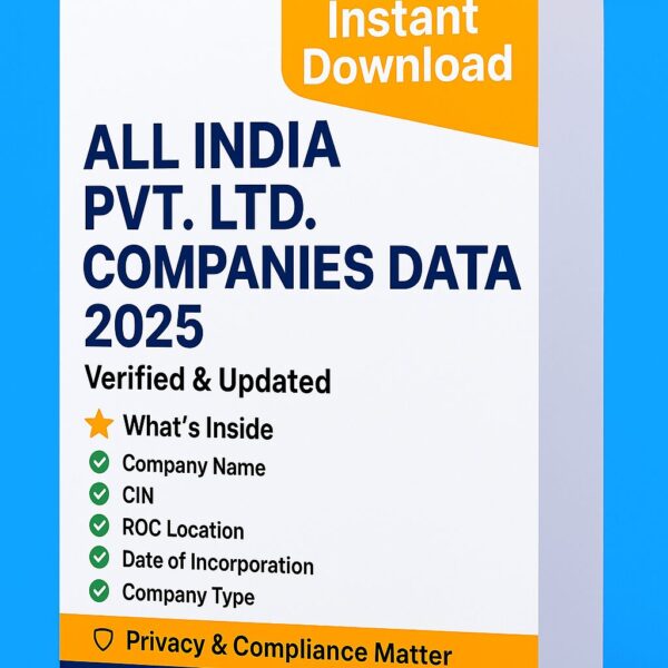 All India Pvt. Ltd. Companies Data