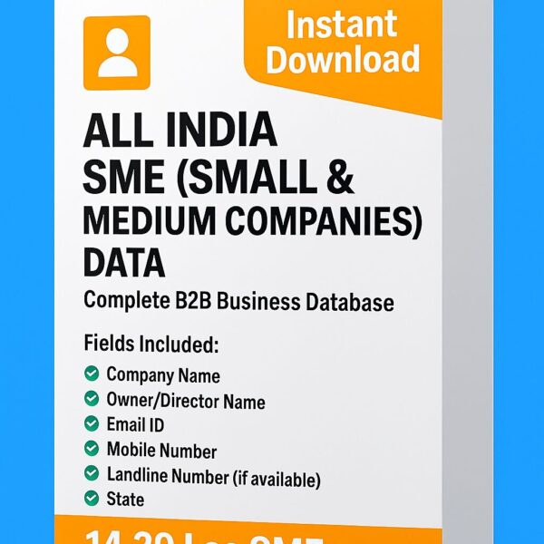 All India SME (Small & Medium) Companies Data
