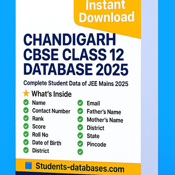 Chandigarh CBSE Class 12 Database 2025
