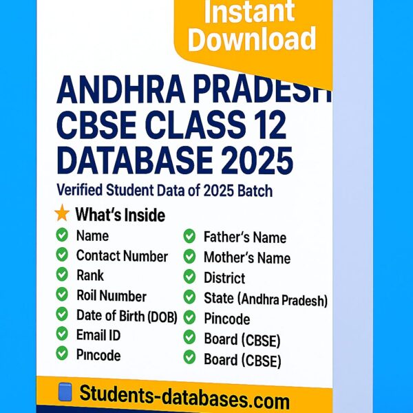Andhra Pradesh CBSE Class 12 Database 2025