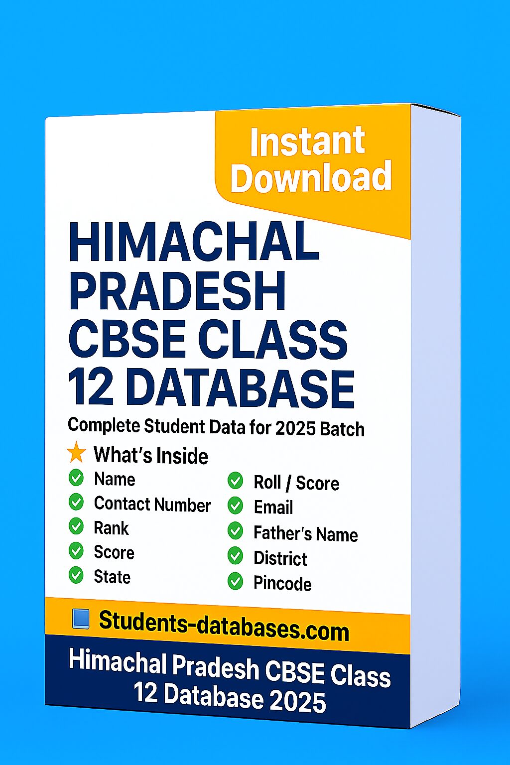 Himachal Pradesh CBSE Class 12 Database 2025 Himachal Pradesh CBSE Class 12 Database 2025 - Image 1