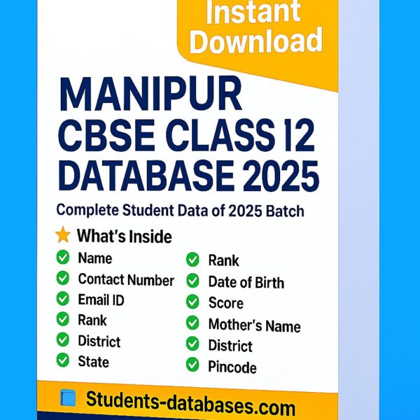 Manipur CBSE Class 12 Database 2025