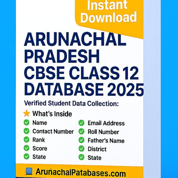 Arunachal Pradesh CBSE Class 12 Database 2025