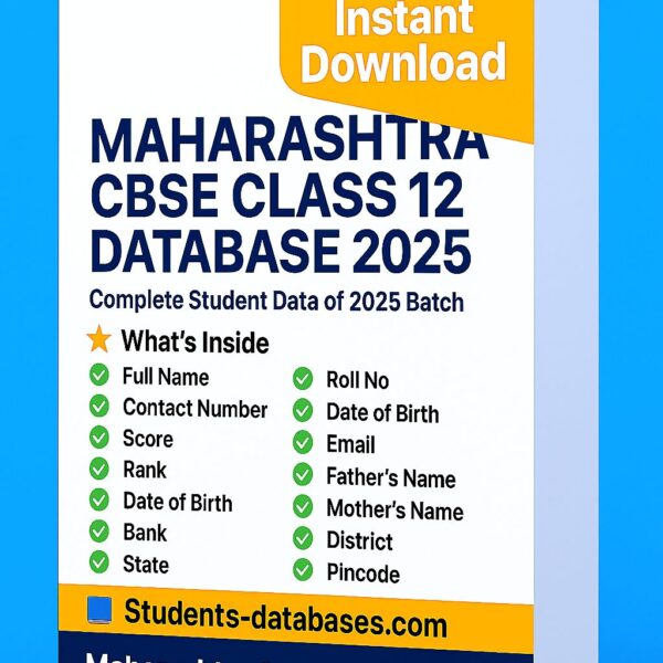 Maharashtra CBSE Class 12 Database 2025