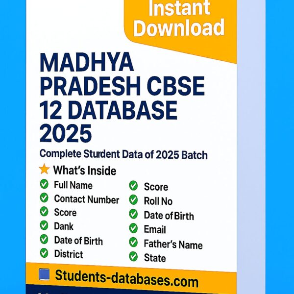 Madhya Pradesh CBSE Class 12 Database 2025