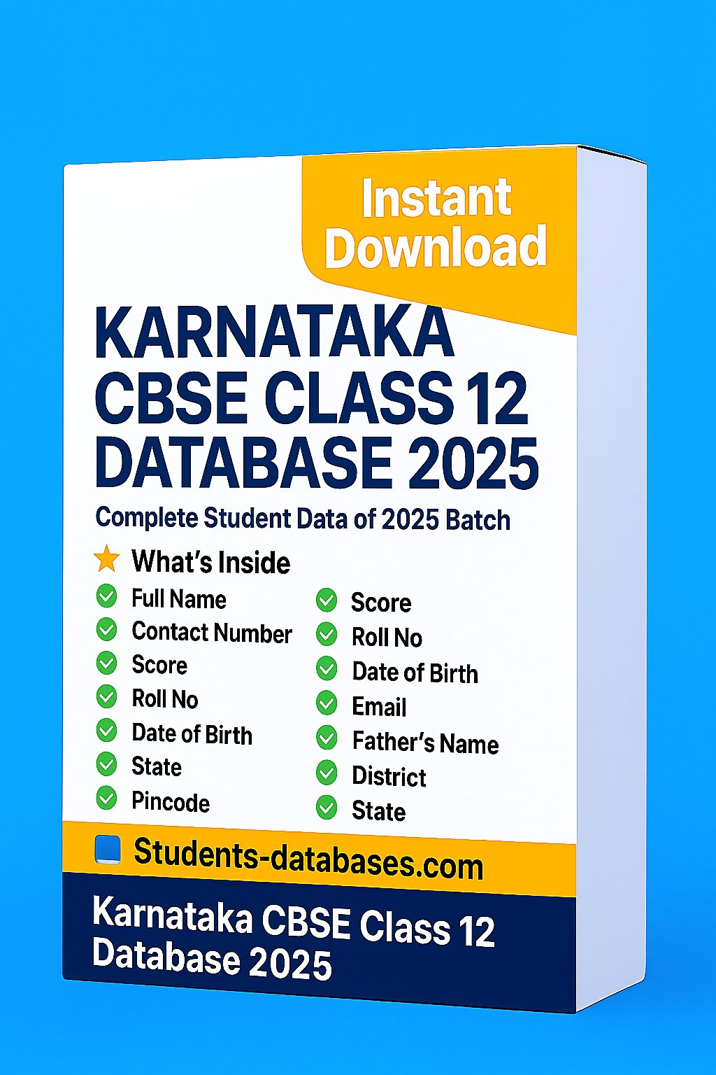 Karnataka CBSE Class 12 Database 2025 Karnataka CBSE Class 12 Database 2025 - Image 1