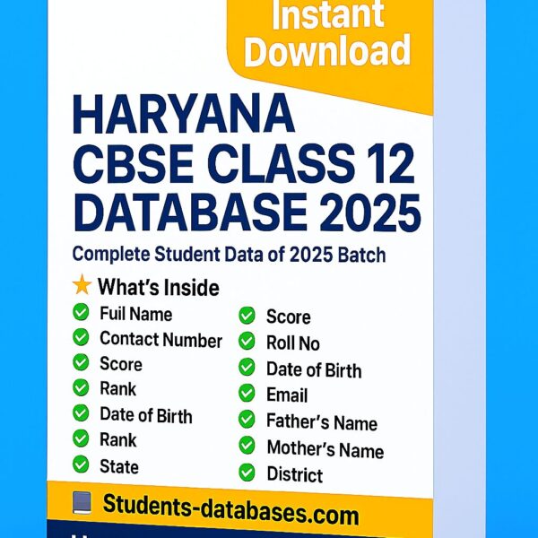 Haryana CBSE Class 12 Database 2025