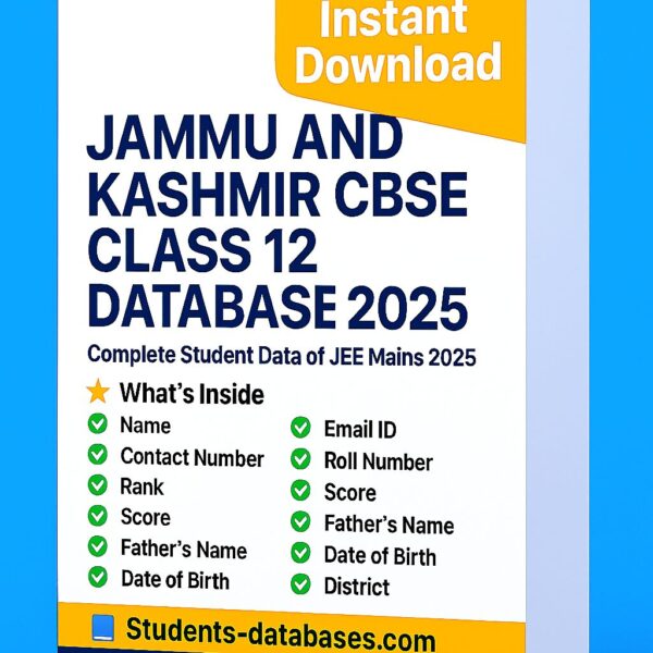 Jammu and Kashmir CBSE Class 12 Database 2025