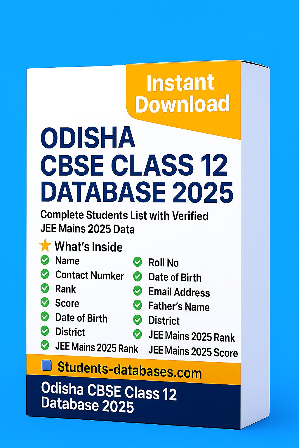 Odisha CBSE Class 12 Database 2025 Odisha CBSE Class 12 Database 2025 - Image 1
