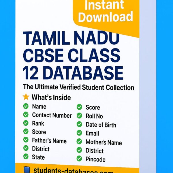 Tamil Nadu CBSE Class 12 Database 2025