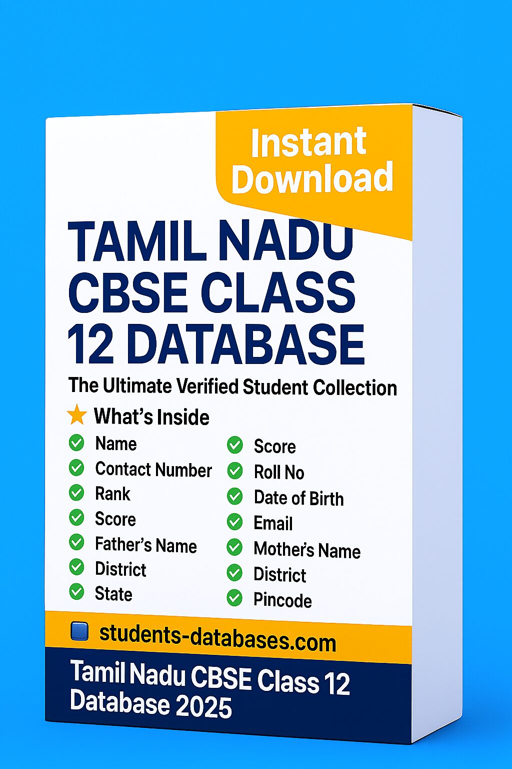 Tamil Nadu CBSE Class 12 Database 2025 Tamil Nadu CBSE Class 12 Database 2025 - Image 1