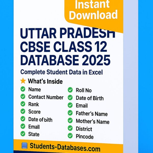 Uttar Pradesh CBSE Class 12 Database 2025